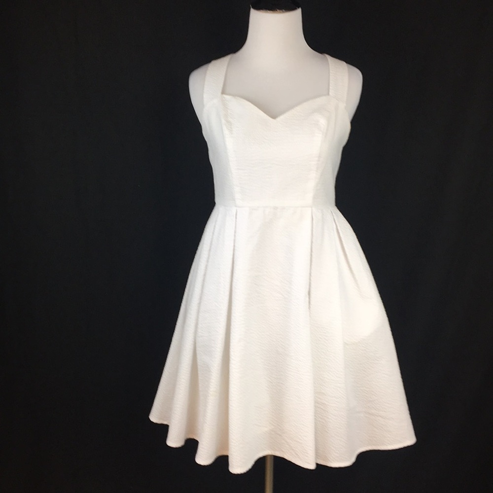 Lauren James white bow back dress size XS